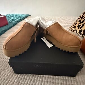 UGG Brown Slip on Clogs with Back Strap
Size 9
